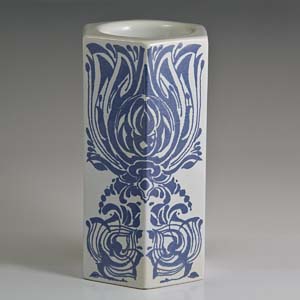 bjorn wiinblad blue and white candle holder for nymolle